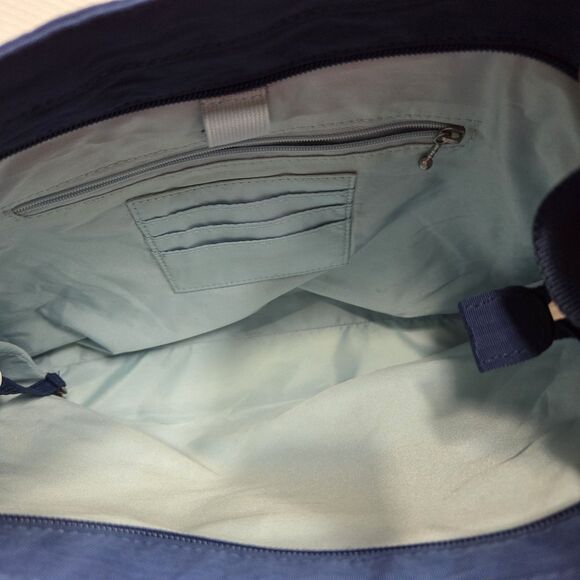 BAGGALLINI Navy Pacific Blue Stripes CROSSBODY SHOULDER BAG Adjustable 14x11" - Picture 7 of 12